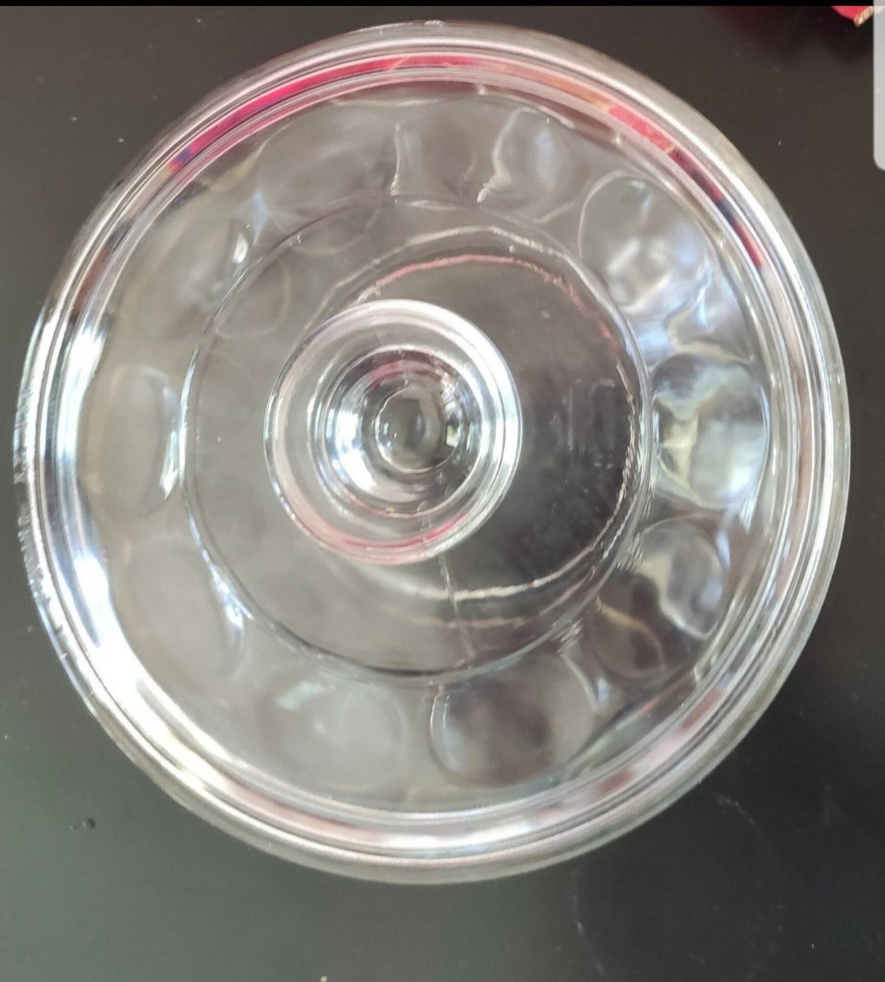 Glass salad bowl + lid