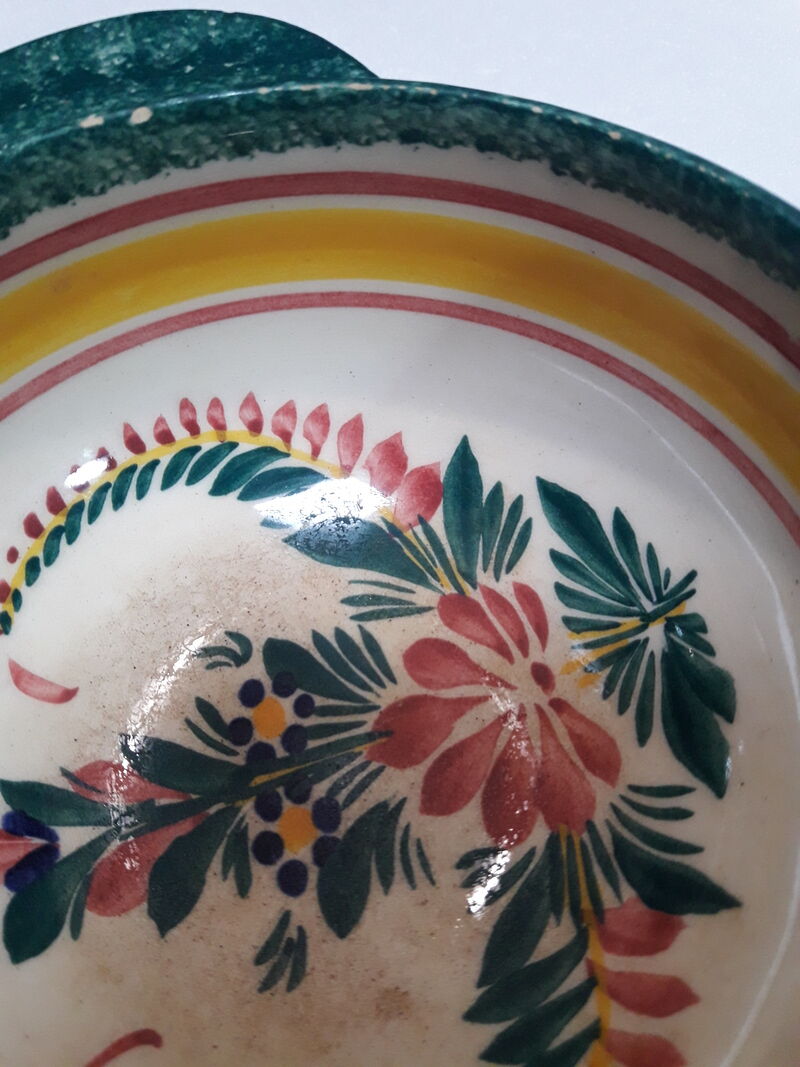 Bowl with ears HB Quimper with name Alain