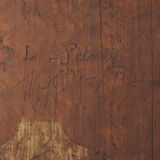 Rustic Farmhouse Folk Art Painted Bridal Cabinet