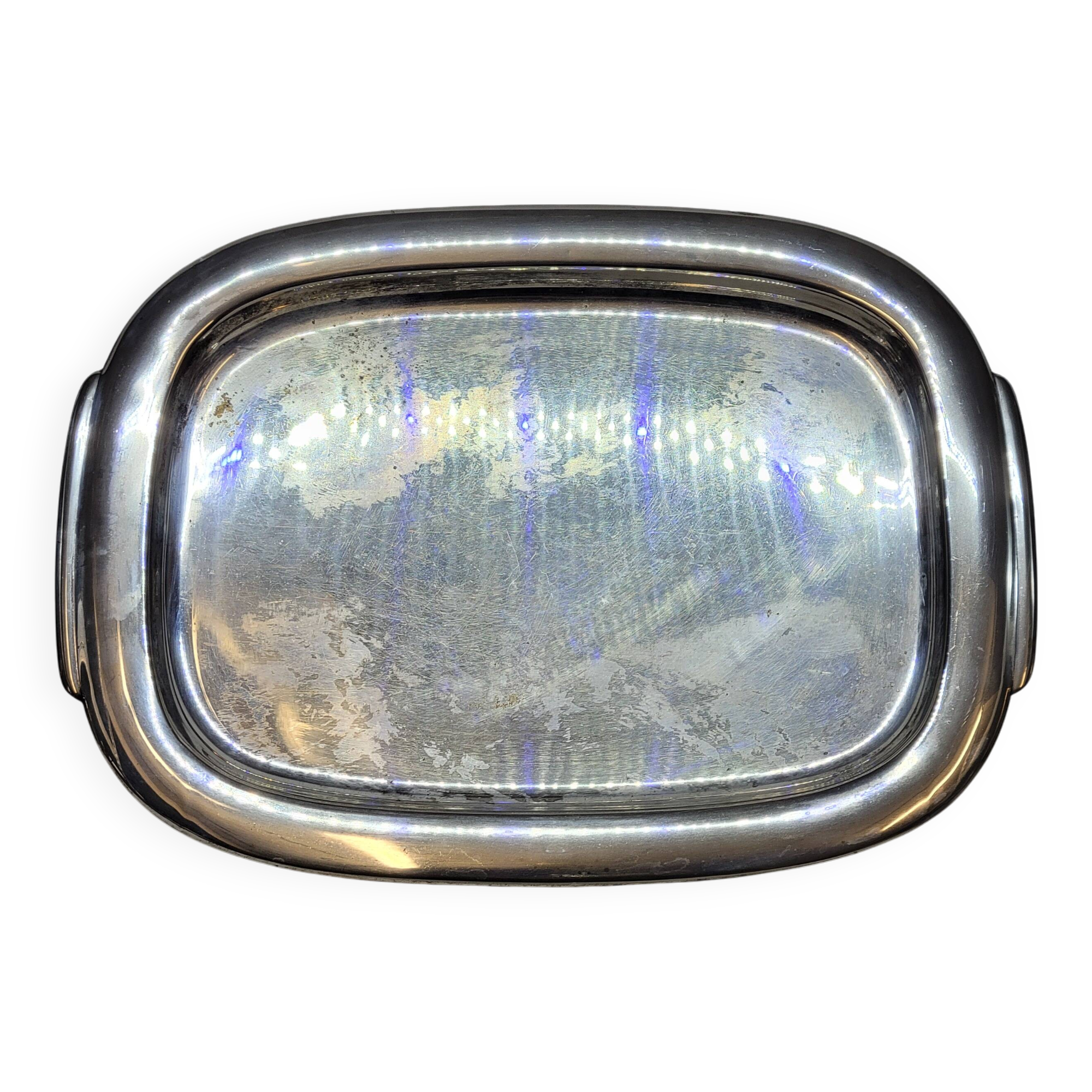 Prata Wolff Vintage Silver Metal Tray