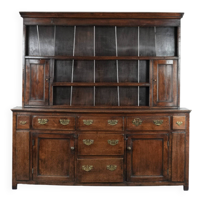 Grand cabinet de cuisine / commode en chêne antique anglais du XVIIIe siècle.