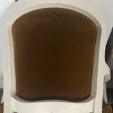 2 fauteuils cabriolet Louis XV jaune moutarde