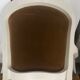 2 mustard yellow Louis XV convertible armchairs