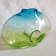 Green and blue Murano vase
