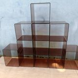 Cube shelves in smoked plexi year 70