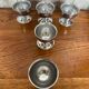 Set of 5 guy degrenne stainless steel egg cups made in france vintage