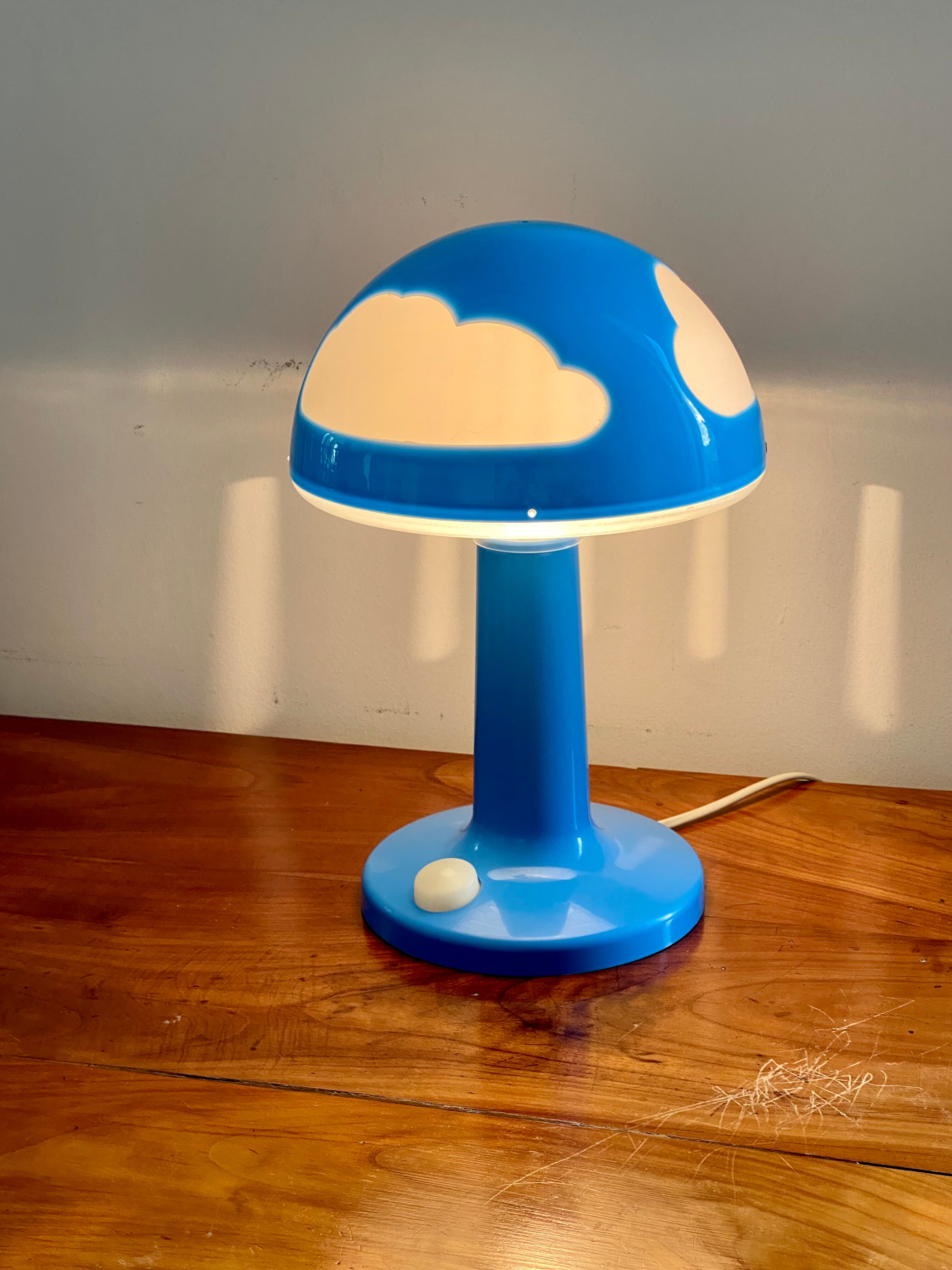 Mushroom lamp cloud Skojig Ikea blue design Henri Preutz
