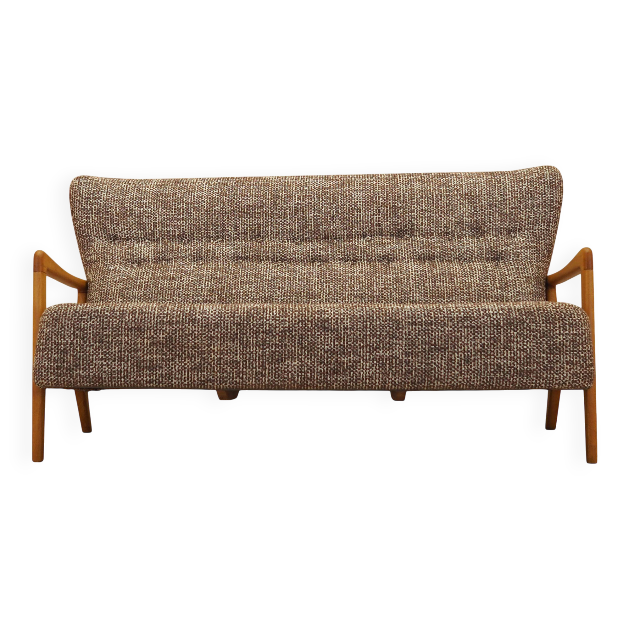 Beech sofa, Danish design, 1960s, manufacturer: Fritz Hansen