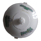 Service plate from Gien with a railway decoration.