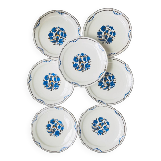 Assiettes modèle l’oiseau bleu signées M Goupy 1925