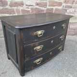 Alsatian curved chest of drawers XVIIIth patinated