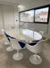 Oval Knoll Saarinen table in Carrara marble + 8 original Tulip chairs