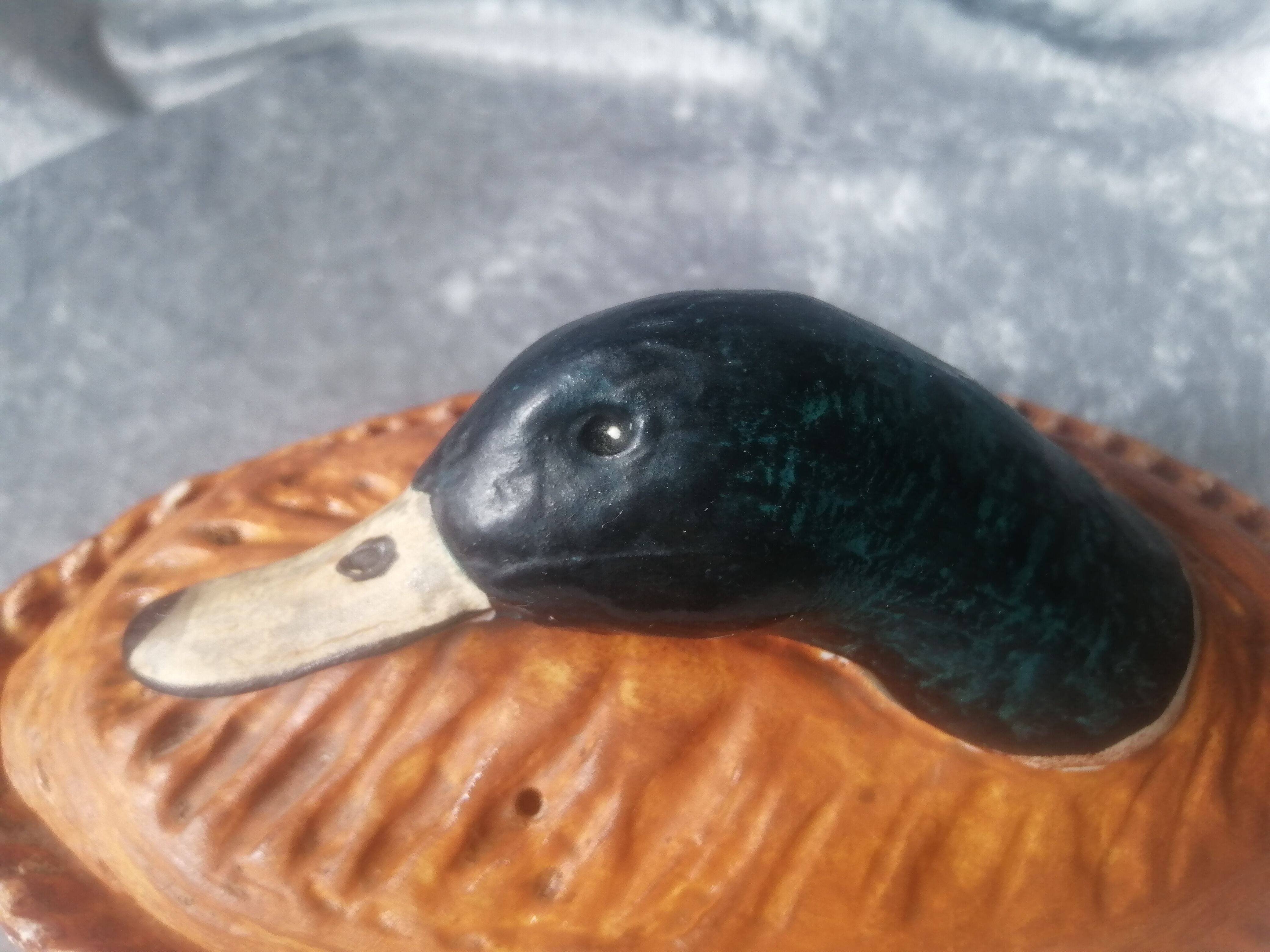 Terrine a paté in limoges porcelain pillivuyt in the shape of a duck