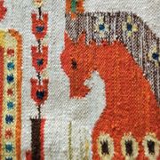 Tapisserie kilim fait main artisanat polonais années 70
