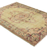 Anatolian handmade vintage rug 253 cm x 181 cm