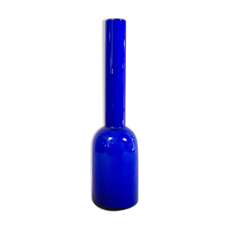 Vintage blue Murano glass vase by Vistosi, Italy, 1950s