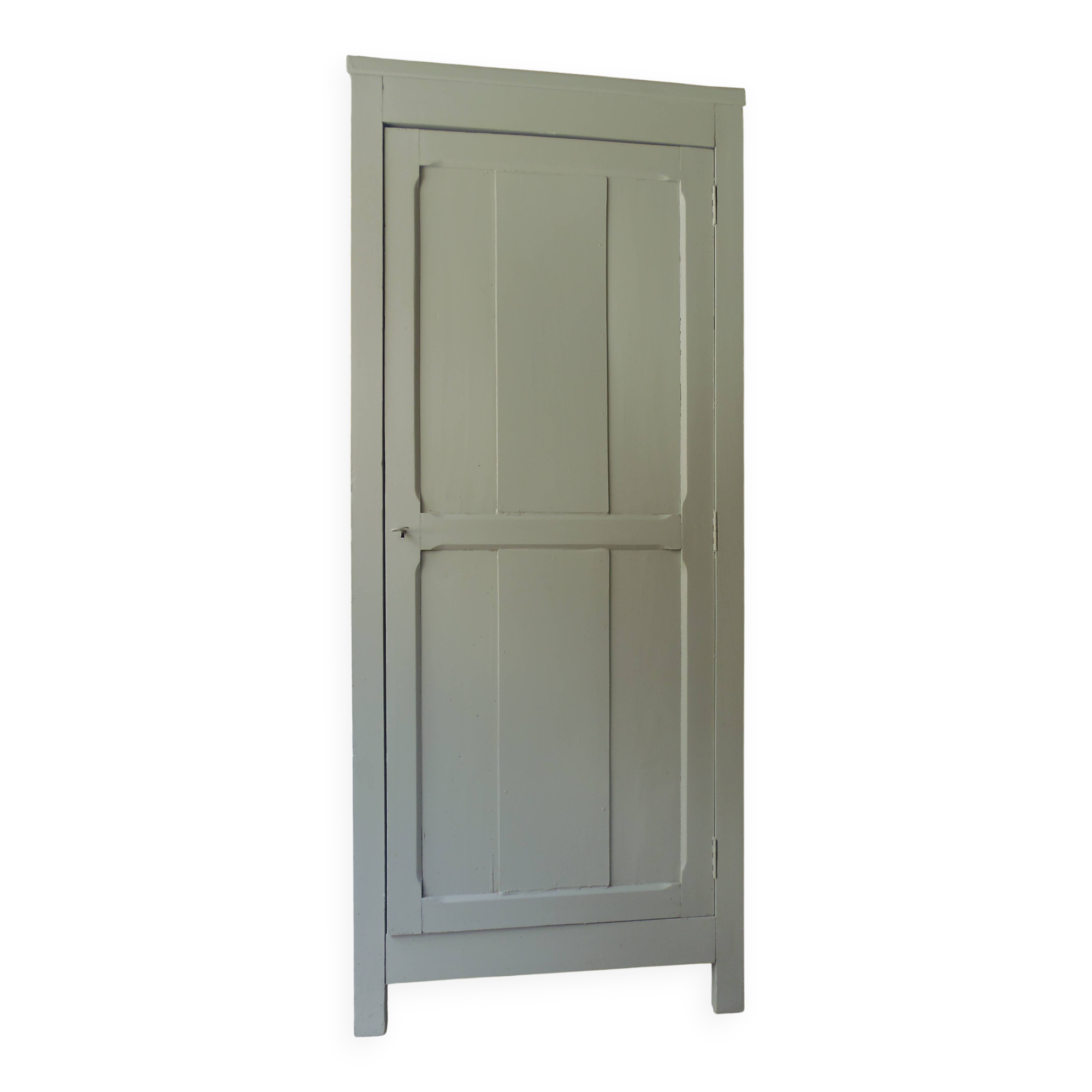 Armoire parisienne vintage 1 porte vintage réenchantée en verts de gris