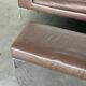 Leather sofa by B&B Italia and bench set — genuine Italian design, excellent condition.