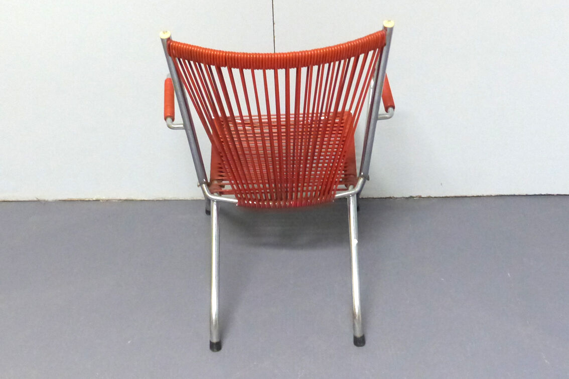 Fauteuil pliant scoubidou années 60