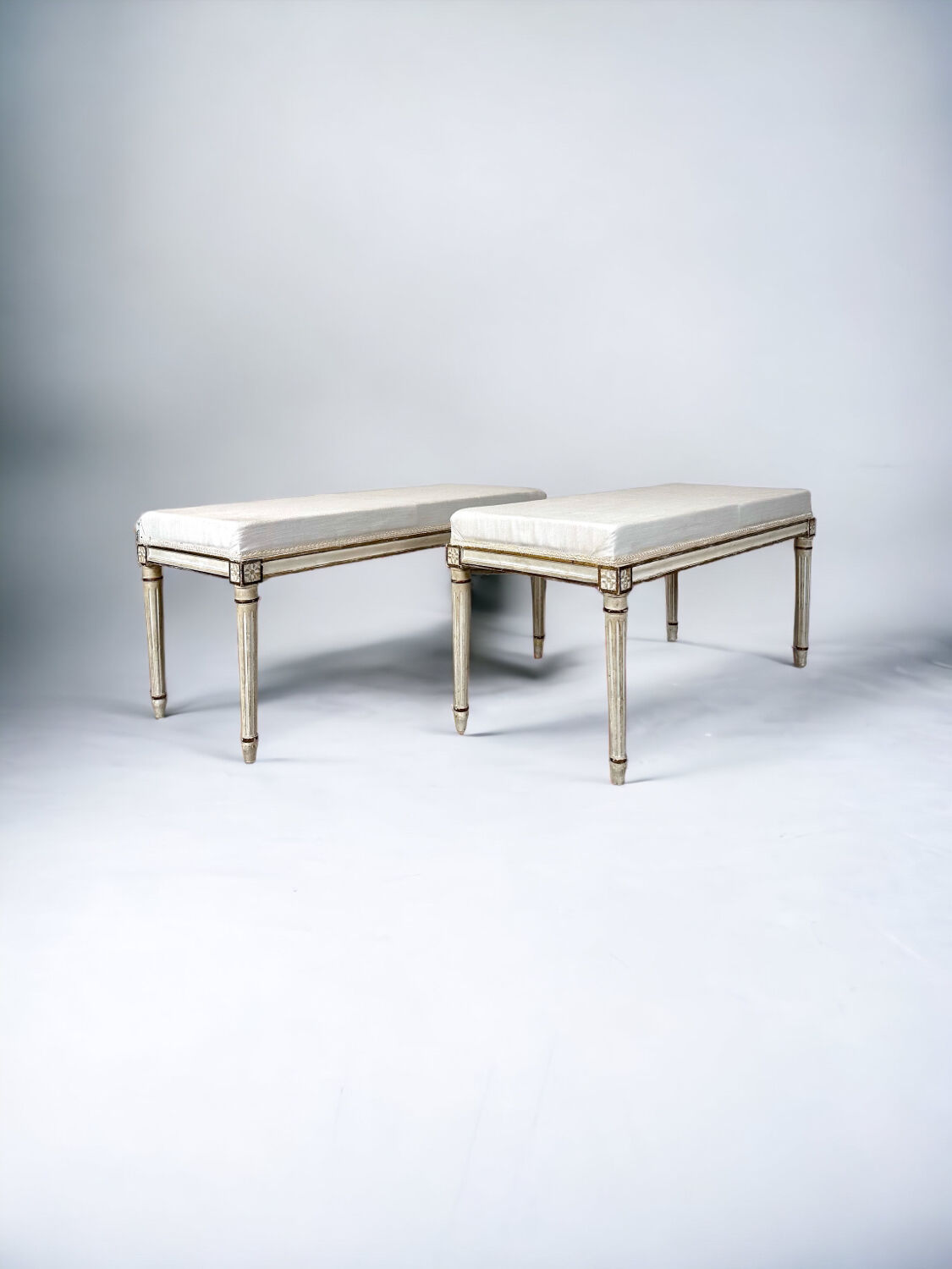 Pair of Louis XVI style benches