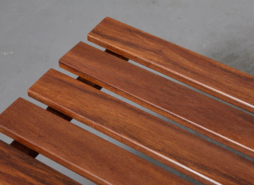 Mahogany slat bench 1960