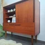 Enfilade vintage, meuble bar ancien, bibliothèque