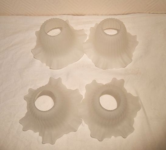 Lot 4 globes tulipe opaline