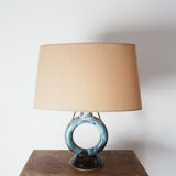 Porcelain lamp with its appearance in the shape of a round