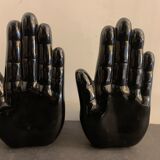 Pair of black ceramic hand book greenhouse, 1970, Netherlands