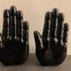 Pair of black ceramic hand book greenhouse, 1970, Netherlands