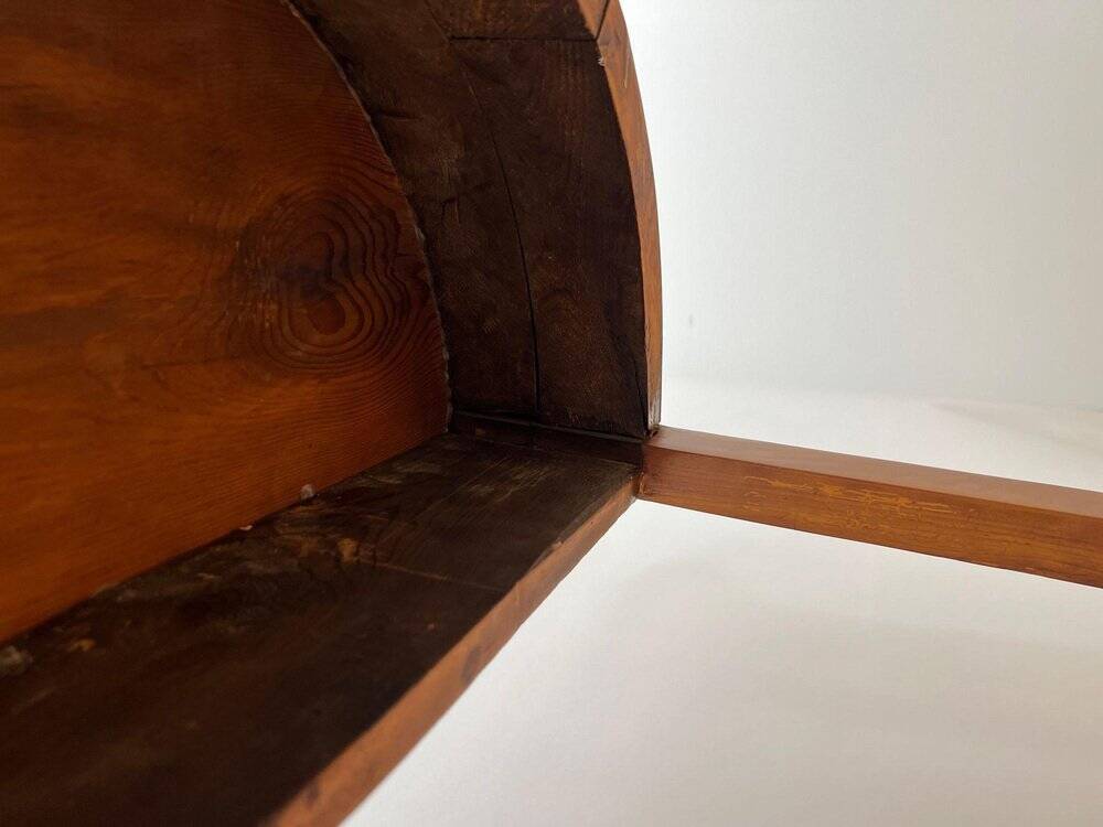 Biedermeier Demi-Lune Console Table in Cherry Wood, South Germany, 1820