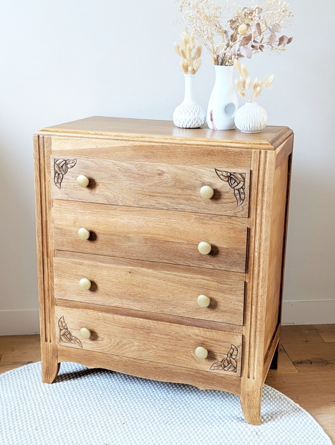 Commode Art Déco chêne rénovée