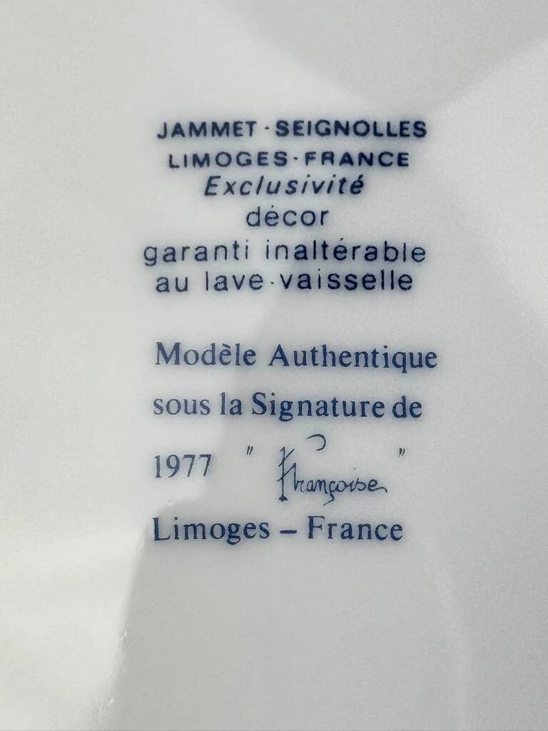 Service of 6 stylised fish dinner plates – Jammet Seignolles