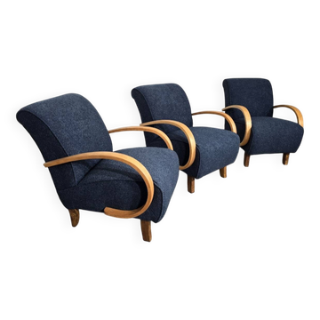 Set of Lounge Chairs by Jindrich Halabala, 1940s