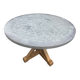 Table ronde acier artisanal