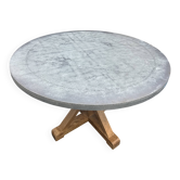 Handcrafted steel round table