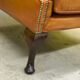Vintage Chesterfield Regency Style Brown Leather Club Armchair