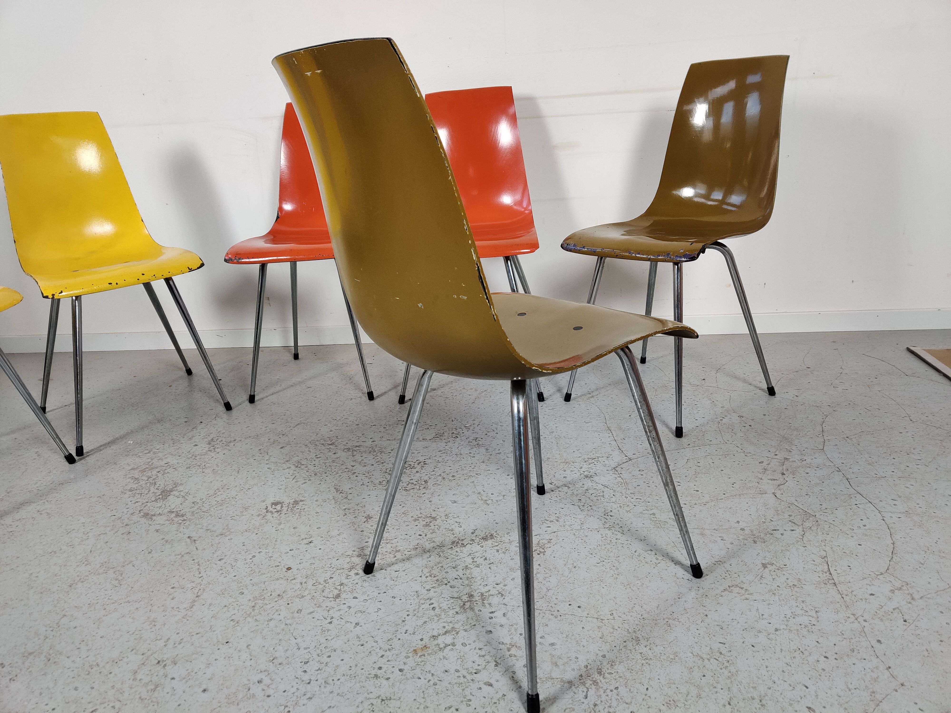 6 chairs pagholz vintage 70s