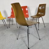 6 chaises pagholz vintage années 70