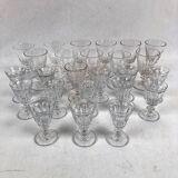 Series of twenty-five crystal stemmed glasses