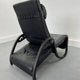 Fauteuil sinus en cuir noir de westnofa, 1970s