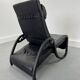 Sinus lying leather black chair from westnofa, 1970s