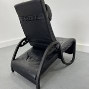 Sinus lying leather black chair from westnofa, 1970s