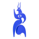 Antonine de Saint Pierre. Blue “Tauride” sculpture. Contemporary.