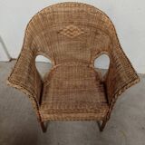 Pair of rattan armchairs