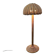 Large French rattan floor lamp, mushroom shade, vintage wicker standing lamp
