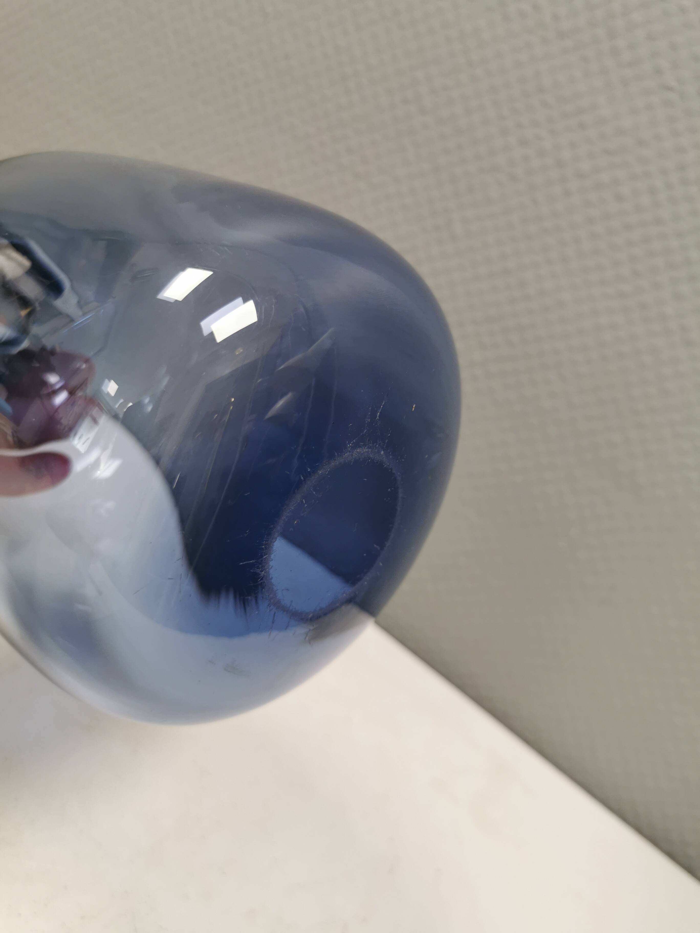 Magnifique et rare vase Safir de Per Lütken pour Holmegaard Danemark 1962.