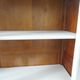 Showcase, bookcase, dresser style louis philippe patinated pearl gray, 2 glass doors.