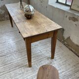 Farmhouse table pine multi-drawers