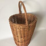 High wicker basket